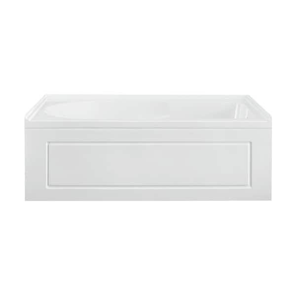 Concorde 60 in. x 30 in. Soaking Alcove Bathtub with Right-Hand Drain in Glossy White
