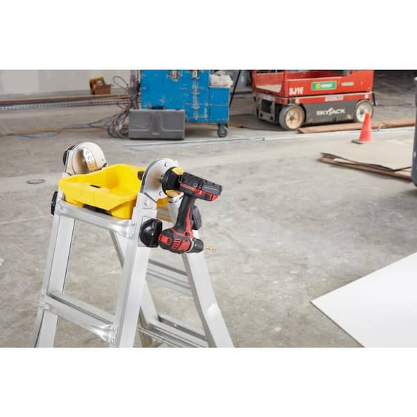 Gorilla Ladders - 22 ft. Reach MPXA Aluminum Multi-Position Ladder with Project Bucket, 300 lbs. Load Capacity