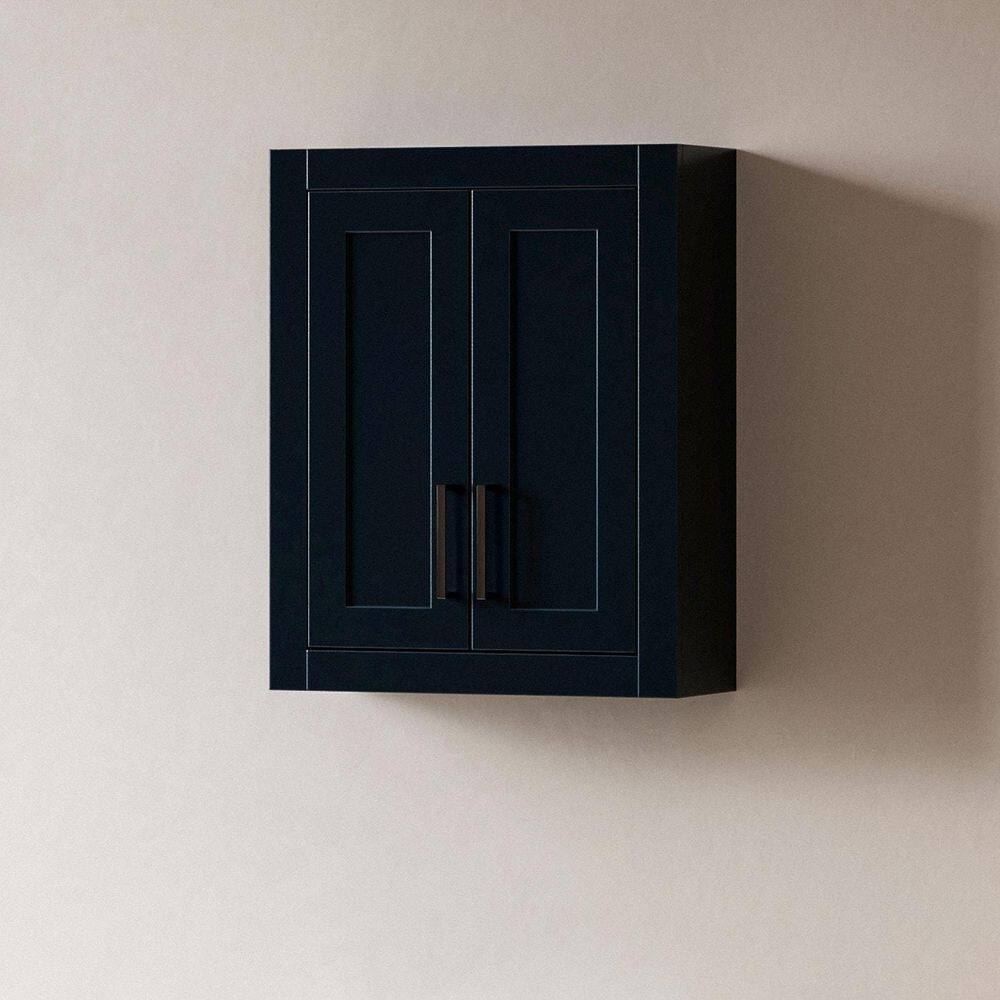 Hepburn 21 in. W x 8 in. D x 26 in. H Bathroom Storage Wall Cabinet in White Midnight Blue price history on PriceWatchPro