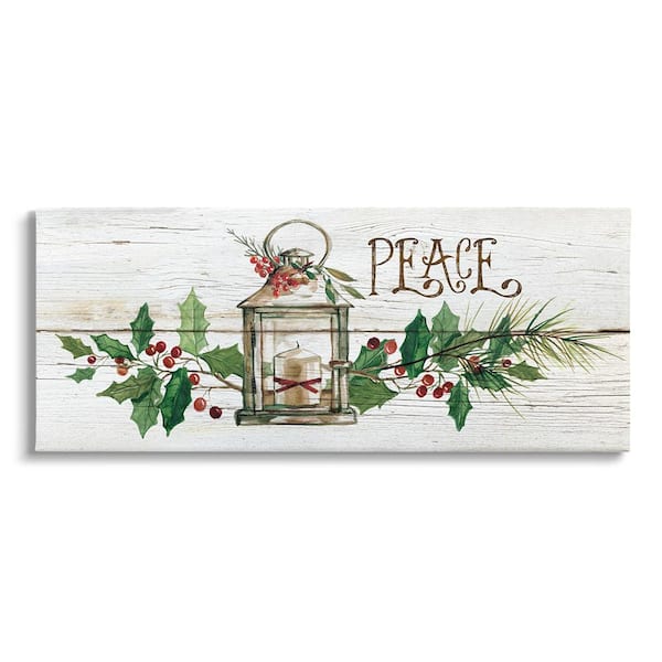 Stupell Industries Peace Winter Berries byCarol Robinson 1-Piece Unframed Graphic Print Nature Poster Art Print 24 in. x 10 in.