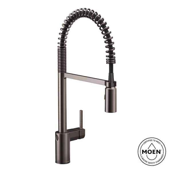 Align Black Stainless 21.75 in. H Spring Touchless Pull Down Sprayer Kitchen Faucet with 360° Spout Swivel