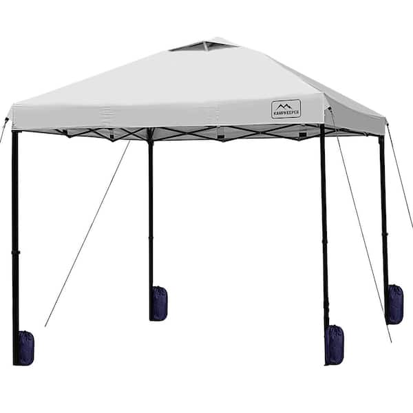 Unbranded 10 ft. x 10 ft. White UV Resistant Waterproof Pop-Up Commercial Canopy Tent with Adjustable Legs and Carry Bag
