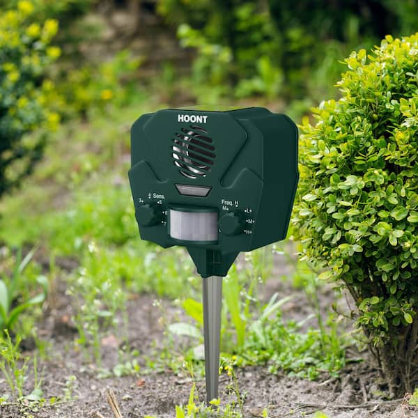 HOONT Advanced Motion Activated Solar Powered Ultrasonic Deer and Animal  Repeller CY- H949 - The Home Depot