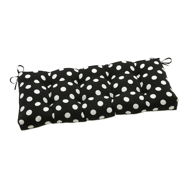 Pillow Perfect Novelty Rectangular Outdoor Bench Cushion in Black