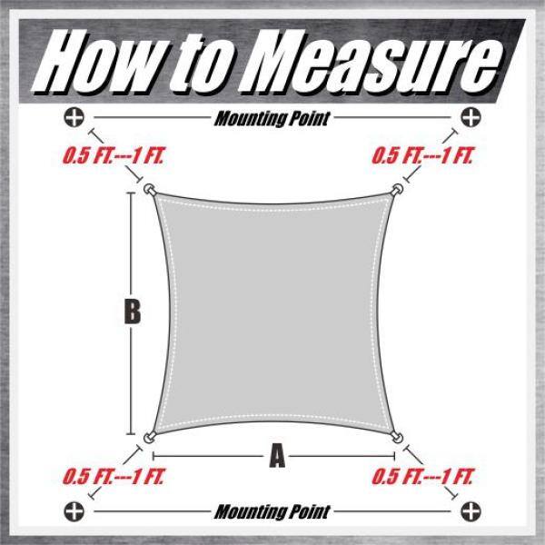 Turquoise 10 ft x 13 ft HDPE Patio Sun Shade Sail Canopy
