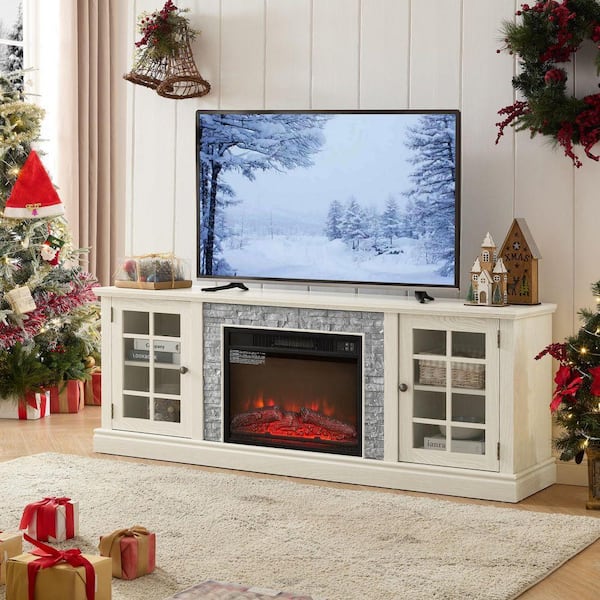 ToolCat 70 in. Freestanding Fireplace TV Stand for TVs Up to 75 in