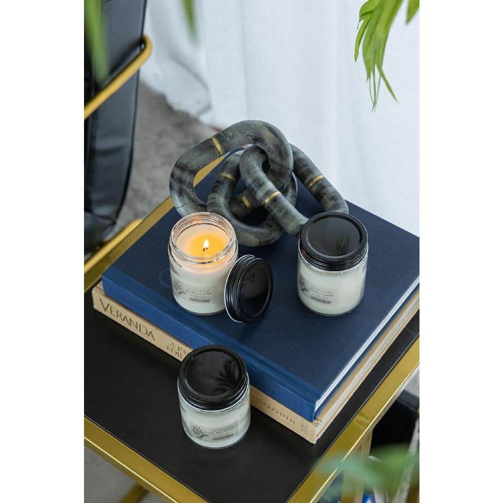 Earl Grey Scented Soy Wax Candle in Glass Jar