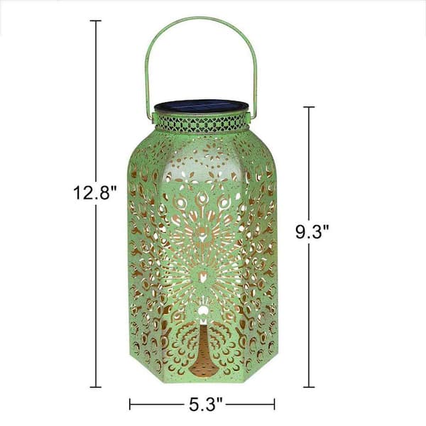 FAWEY TRED INC Outdoor Decor, Antique Green Solar Lanterns Lights