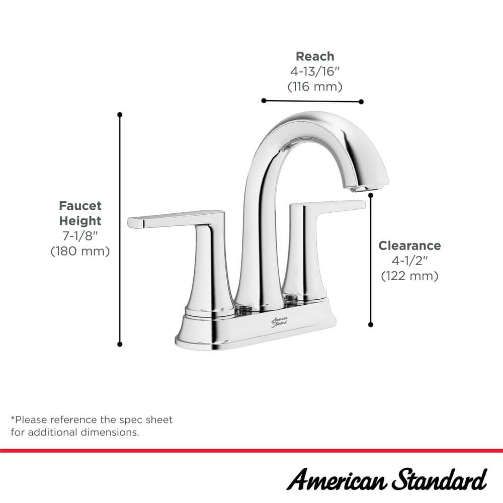 Becklow Polished Chrome 2-Handle Centerset Bathroom Faucet