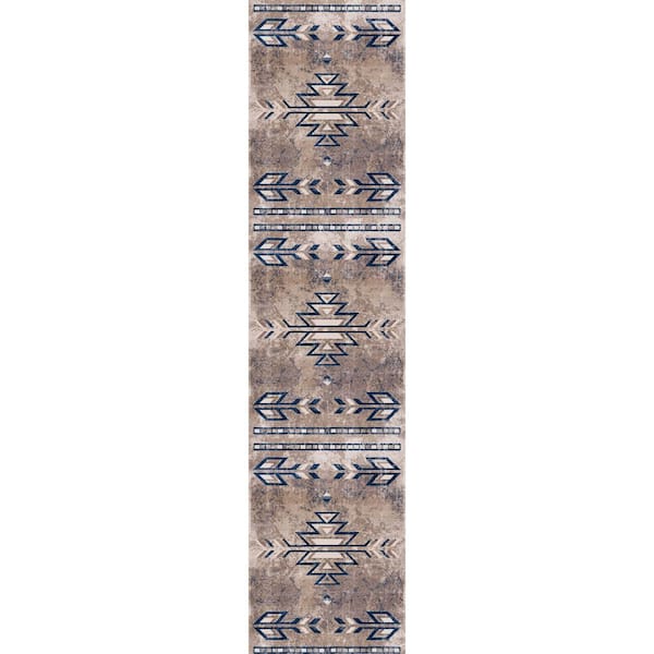 Havana Beige 2 ft. 3 in. x 8 ft. Traditional Distressed Runner Area Rug