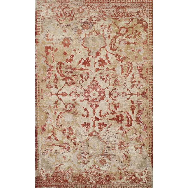 Addison Rugs Provincial 4 Paprika 9 ft. 6 x 13 ft. 2 Distressed Persian Area Rug
