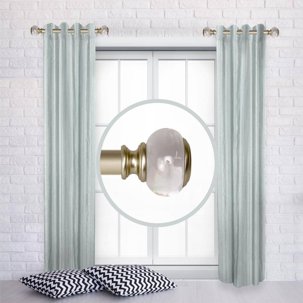Coat 1 dia. Curtain Rod 12-20 inch long (Set of 2) - Light Gold