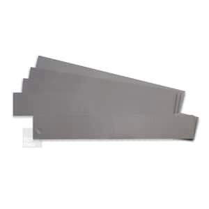 Concrete Subway 4pcs Slate Pewter 24 in. x 6 in. Other Peel and Stick Tile Decorative Backsplash (3.44 sq. ft./Pack)