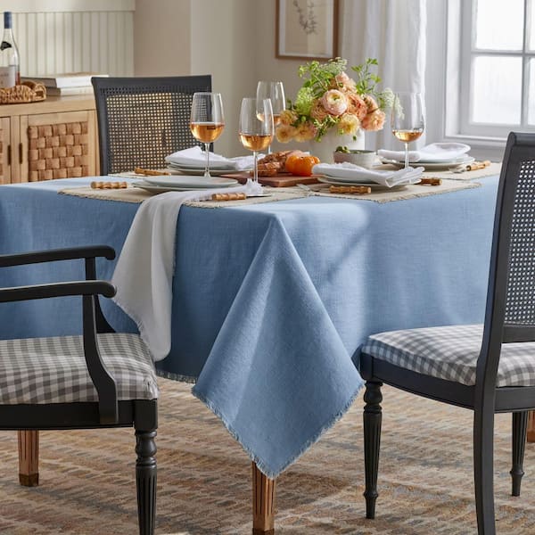 Company Cotton Solid Fringe Putty Tablecloth