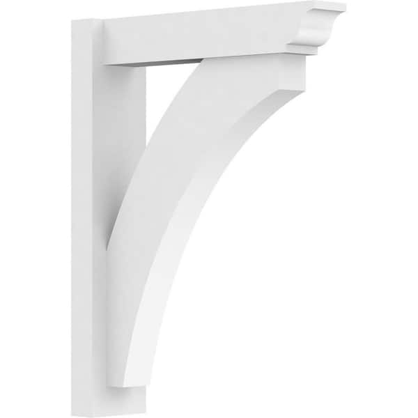 Ekena Millwork Thorton 5 in. W x 26 in. H x 20 in. D Signature Urethane Polyurethane Outlooker with Traditional Ends