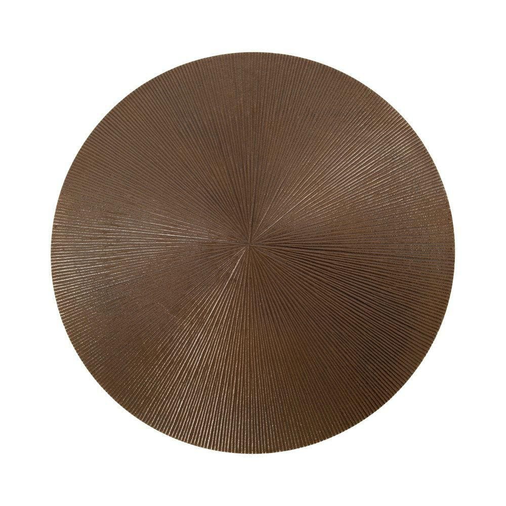 Engles 14 in. Gold Round Metal End Table - thumbnail 7