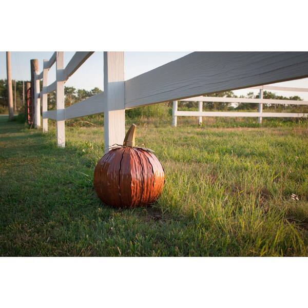Desert Steel Squatty Pumpkin Luminary Indoor/Outdoor Fall Holiday Metal Candle Holder for Halloween Decoration Small, Orange
