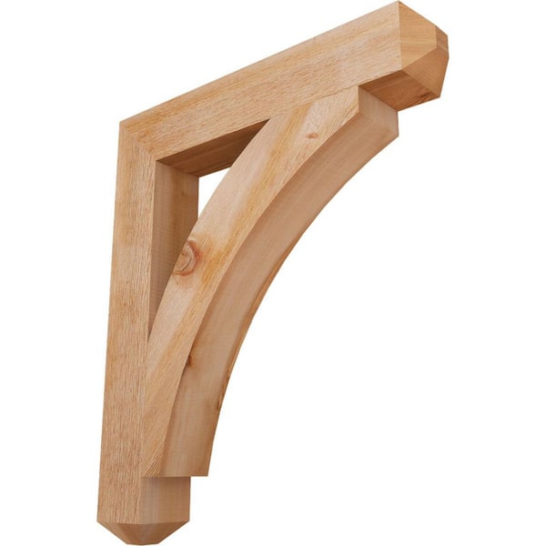4 in. x 28 in. x 24 in. Western Red Cedar Thorton Craftsman Rough Sawn Bracket