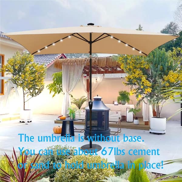 Boosicavelly 10 x 6.5 ft. Metal Ectangular Solar LED Lighted