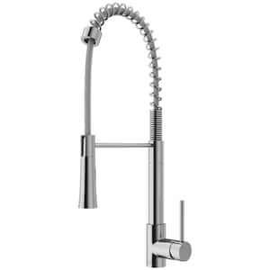 Laurelton Single Handle Pull-Down Sprayer Kitchen Faucet in Stainless Steel
