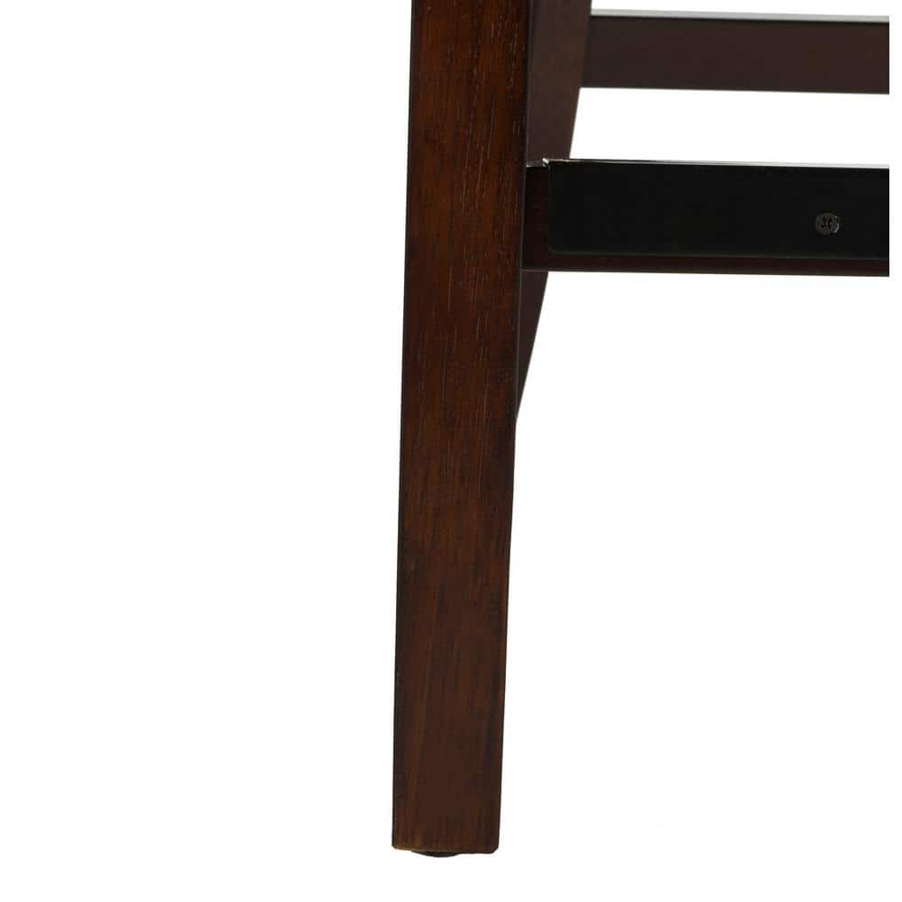 Elegant Navy Tufted Wingback Counter Stool with Chrome Detail, Set of 2