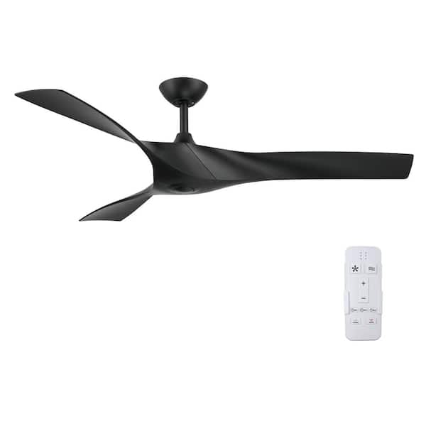 Home Decorators Collection Wesley 52 in. Indoor/Outdoor DC Motor Ceiling Fan in Black with Remote Control
