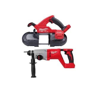 M18 FUEL 18V Lithium-Ion Brushless Cordless Compact Bandsaw w/1 in. SDS Plus Rotary Hammer