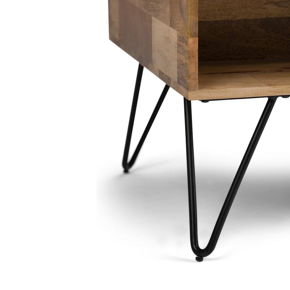 Hunter Industrial Natural Mango Wood 48" Lift-Top Coffee Table with Storage