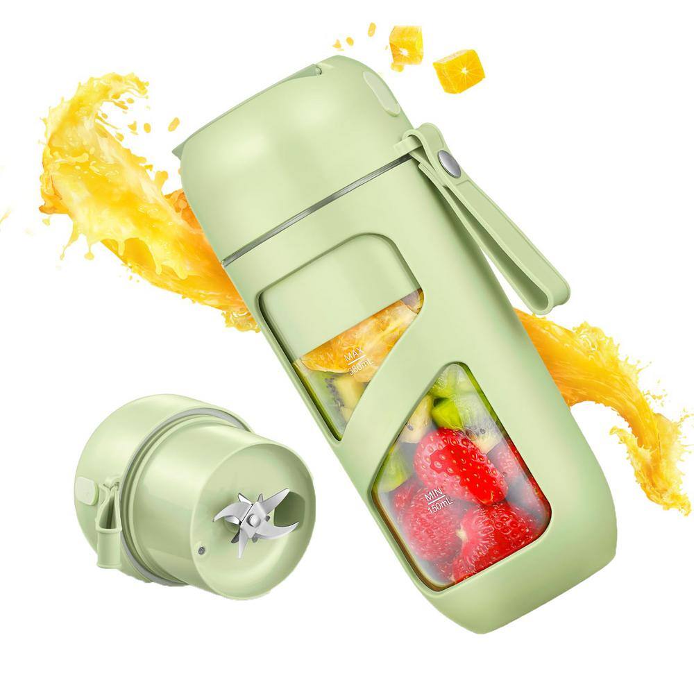 13 oz. Green Immersion Blender BPA Free Strong Cutting Power with 10-Blades for Shakes and Smoothies for Sports, Travel