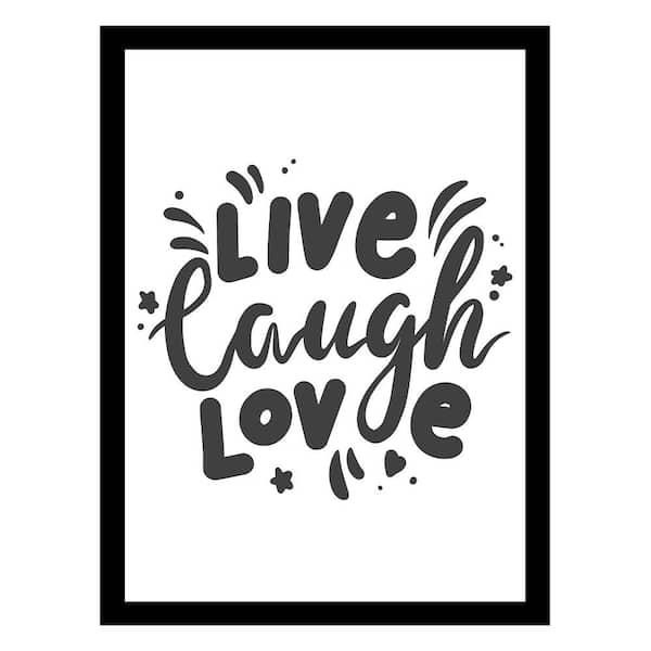 VENICE BEACH Collections Live Laugh Love by Unknown 1 Piece Framed Graphic Print Abstract Poster Art Print 18 in. x 14 in.