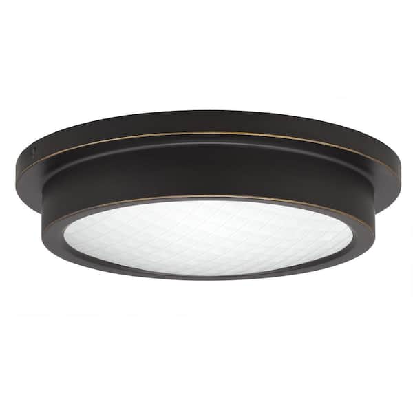Edvivi 14 in. Light Matte Black 25-Watt Adjustable CCT Integrated LED Flush Mount
