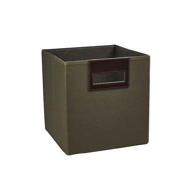 ClosetMaid 11 in. H x 10.5 in. W x 10.5 in. D Green Fabric Cube Storage Bin