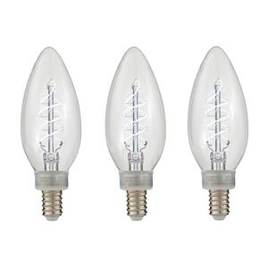 40-Watt Equivalent B11 Dimmable E12 Candelabra Fine Bendy Filament LED Vintage Edison Light Bulb Daylight (3-Pack)