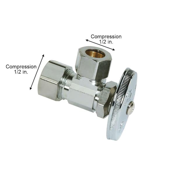1/2 in. Compression Inlet x 1/2 in. Compression Outlet Multi-Turn Angle Valve