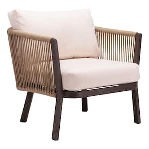 Issa Beige Olefin Outdoor Accent Chair with Cushion