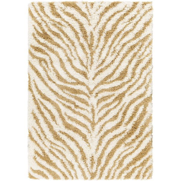 Livabliss Urban Shag Yellow Modern 7 ft. x 10 ft. Indoor Area Rug