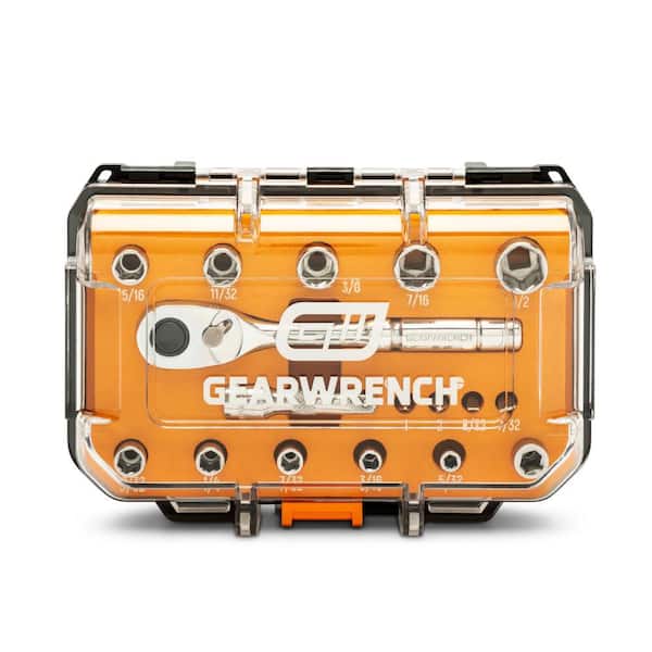 1/4 in. Drive 72-Tooth 6-Point SAE Mechanics Tool Set (17-Piece)