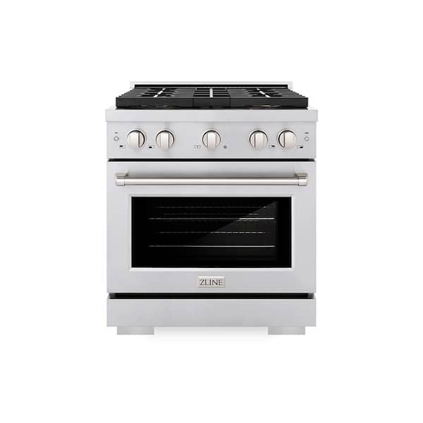 30 in. 4.2 cu. ft. Paramount Gas Range with 4-Burner DuoPro Cooktop and Convection Gas Oven in Stainless Steel
