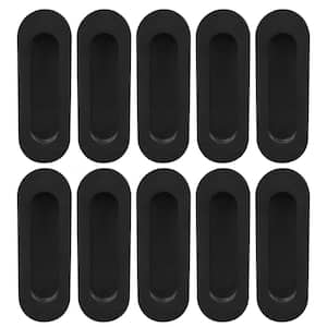 FHIX 4-3/4 in. L Graphite Black Stainless Steel Round Edge Oblong Flush Cup Pull (10-Pack)