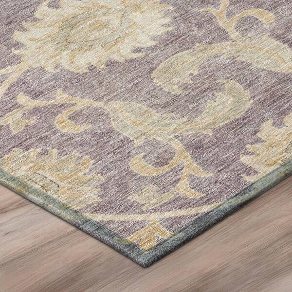 Chantille Machine Washable Indoor/Outdoor Abstract ACN3130 Purple 2 ft. x 7 ft. Runner Rug