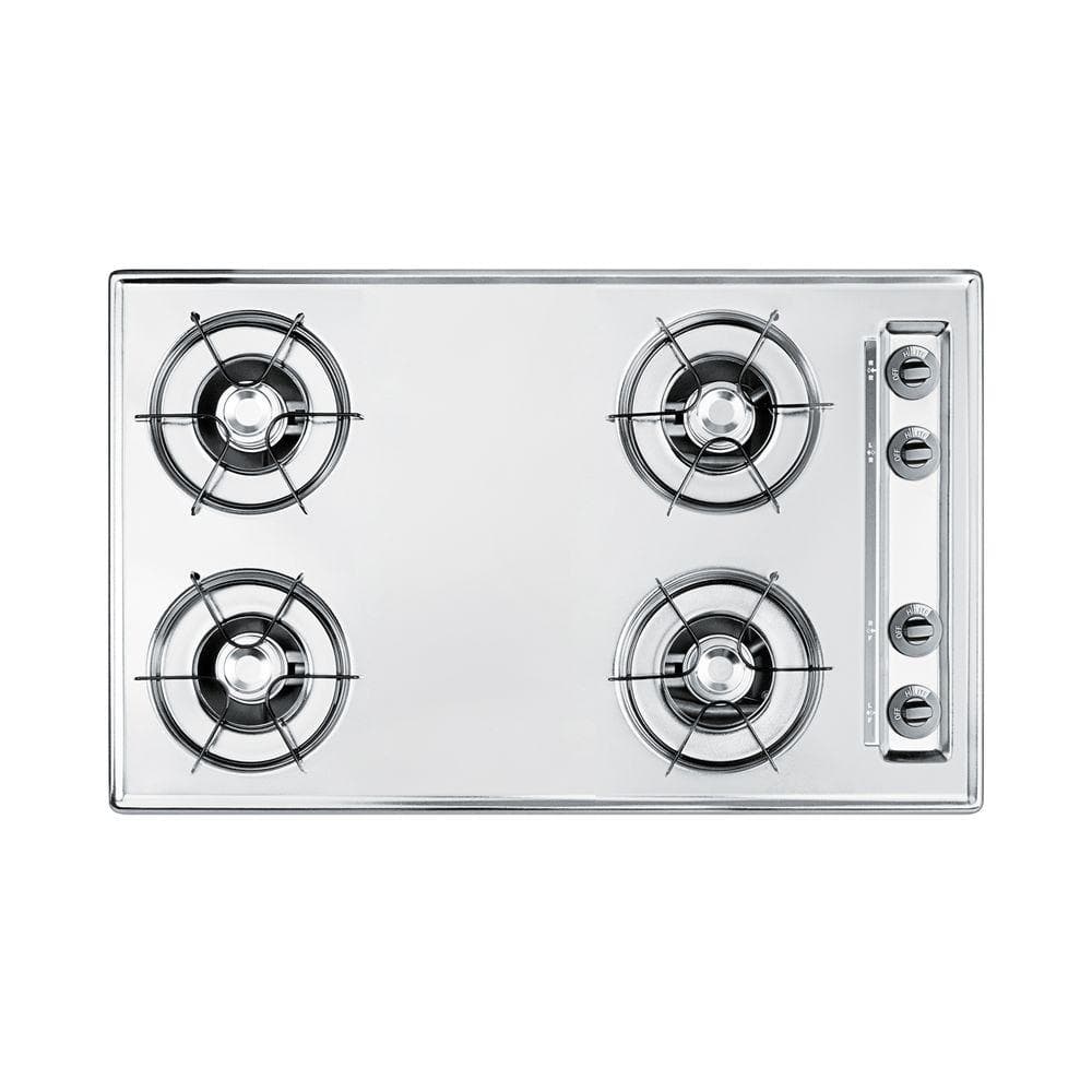 Summit Appliance 30 in. Coil Top Electric Cooktop in Chrome with 4 Elements  ZEL05 - The Home Depot