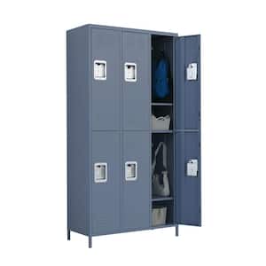 Steel Freestanding Storage Cabinet 72 in.H x 35.43 in.W x 15.7 in. D with 6 Lockable Doors for School, Home, Office, Gym