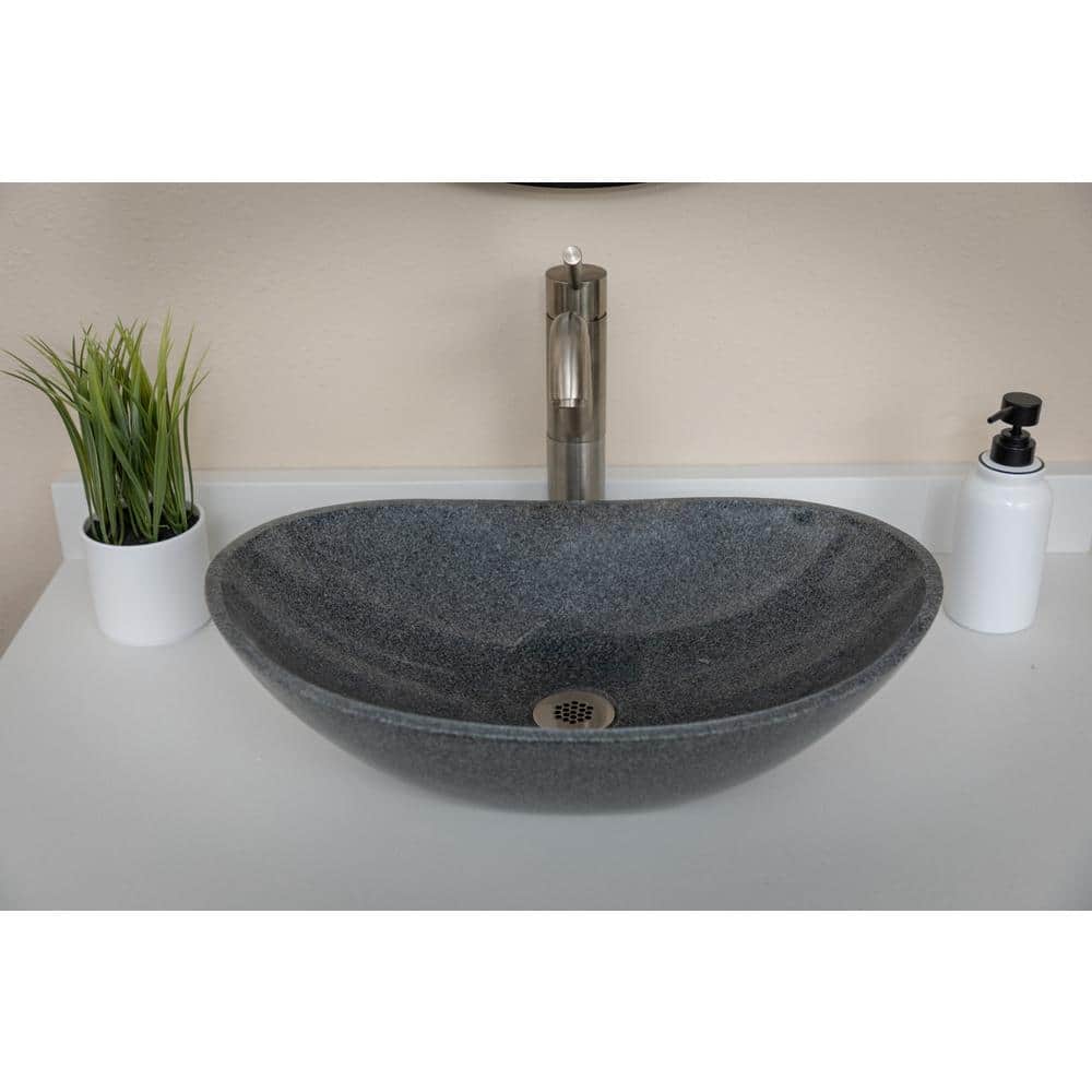 Sesame Gray Granite 20'' Canoe Vessel Sink