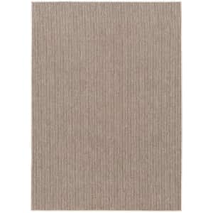 Brown Striped 8 ft. x 10 ft. Area Rug
