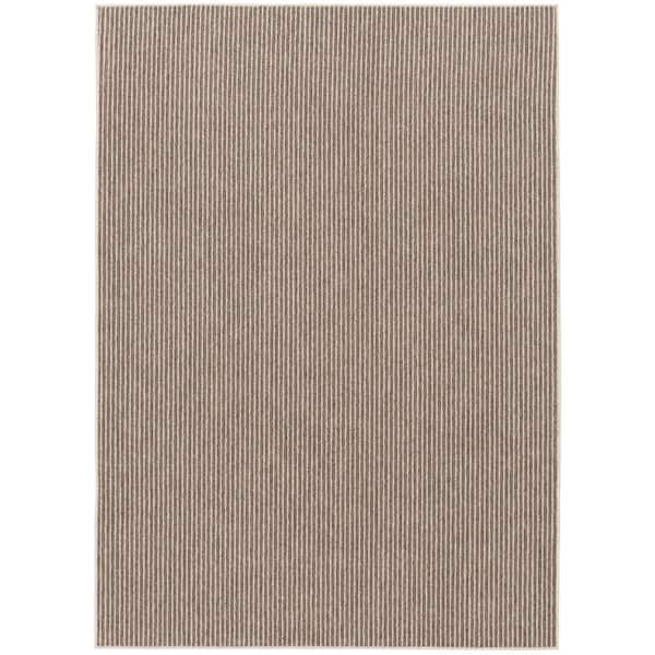 Unbranded Brown Striped 8 ft. x 10 ft. Area Rug