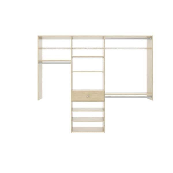 14 in. W D x 84 in. W x 72 in. H Harvest Grain Perfect Fit Wood Closet System