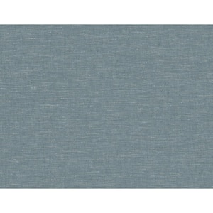 Texture Wool Blue Paper Non Pasted Strippable Wallpaper Roll (Cover60.75 sq. ft.)