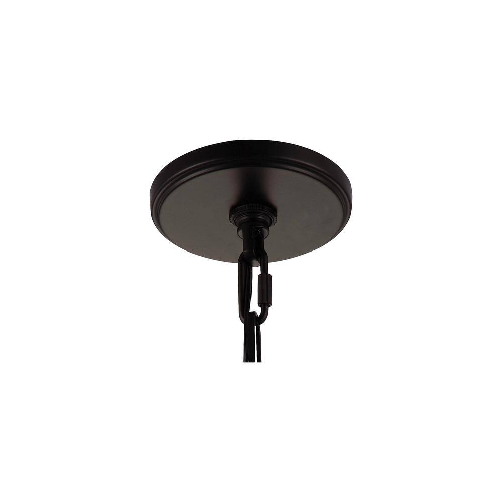 Elegant Harrow 3-Light Oil Rubbed Bronze Pendant with Clear Seeded Glass