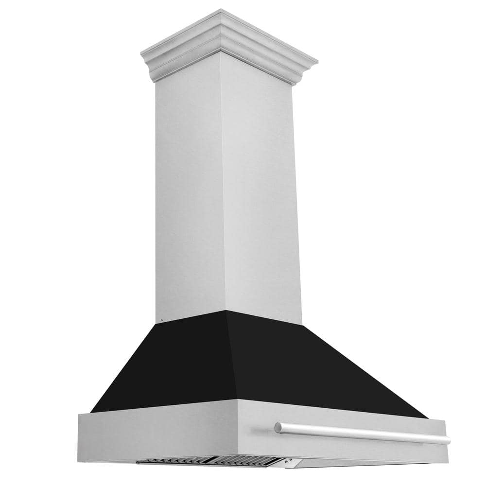 36 in. Satin Stainless Steel Wall Mount Range Hood with Black Matte Shell and Stainless Steel Handle price history on PriceWatchPro