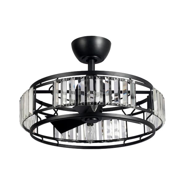 small crystal ceiling fan